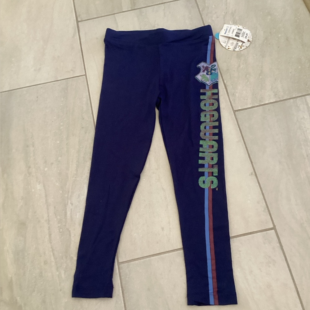 NEW Girls Harry Potter Higwarts Stylish Kids Navy Leggings Size 4-5